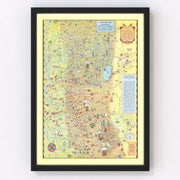 Tahoe & Gold Country Vintage Map 1931