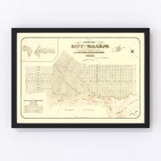 Vallejo Vintage Map 1868
