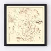 Piedmont Park Vintage Map 1877