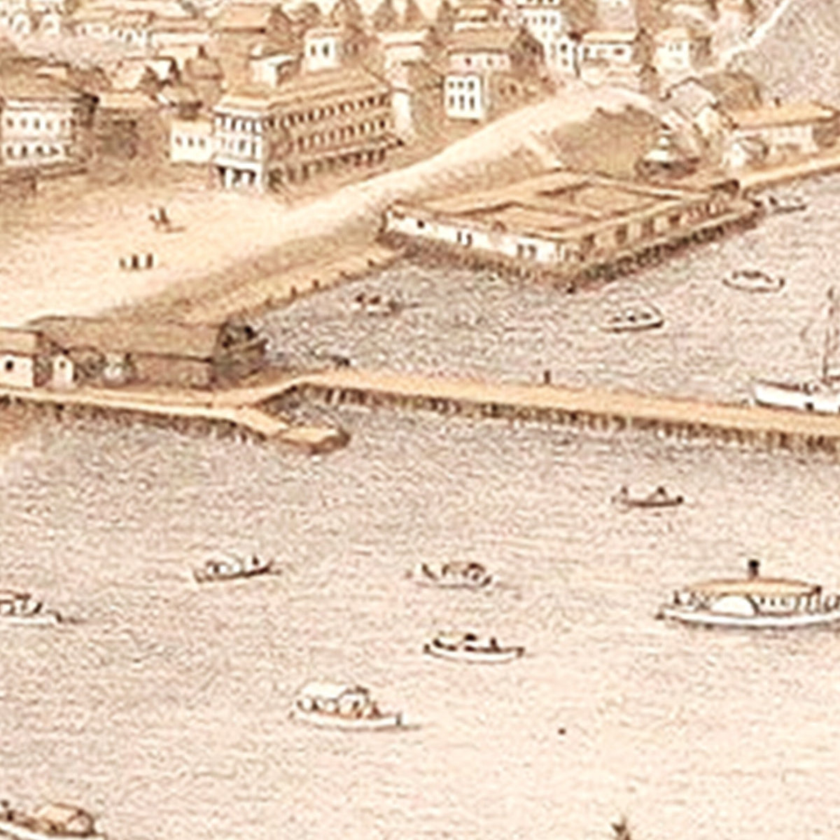 Restored historic details from the 1885 city map of Avalon, California