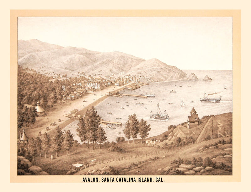 Size comparison using Vintage Map of Avalon, California 1885