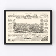 Auburn Vintage Map 1887