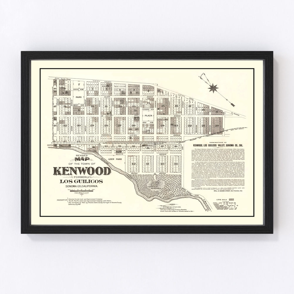 Kenwood Vintage Map 1887