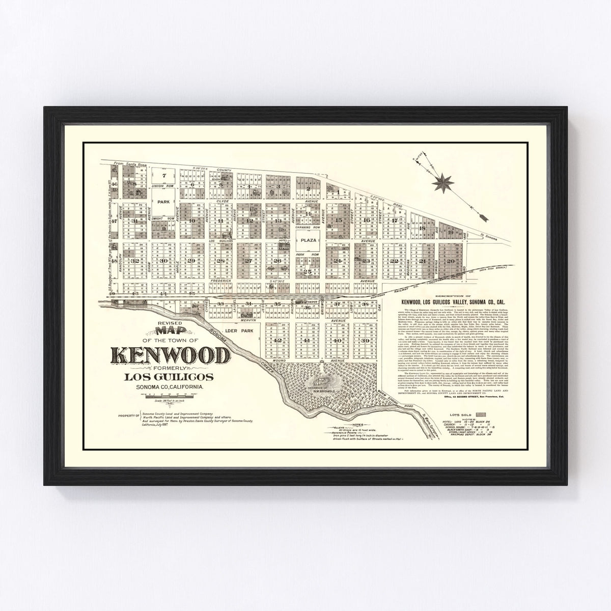 Kenwood Vintage Map 1887