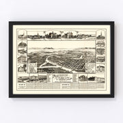 Marysville & Yuba City Vintage Map 1888