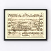 Modesto Vintage Map 1888