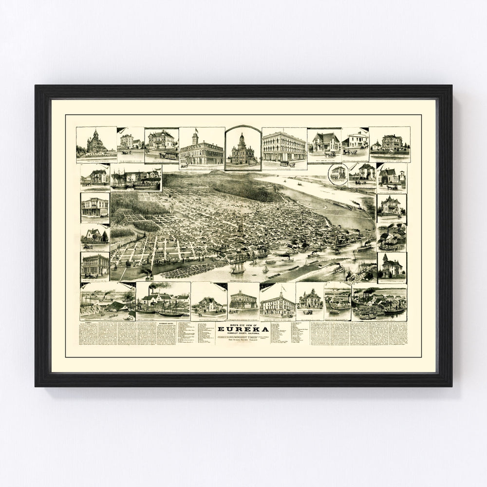 Eureka Vintage Map 1889