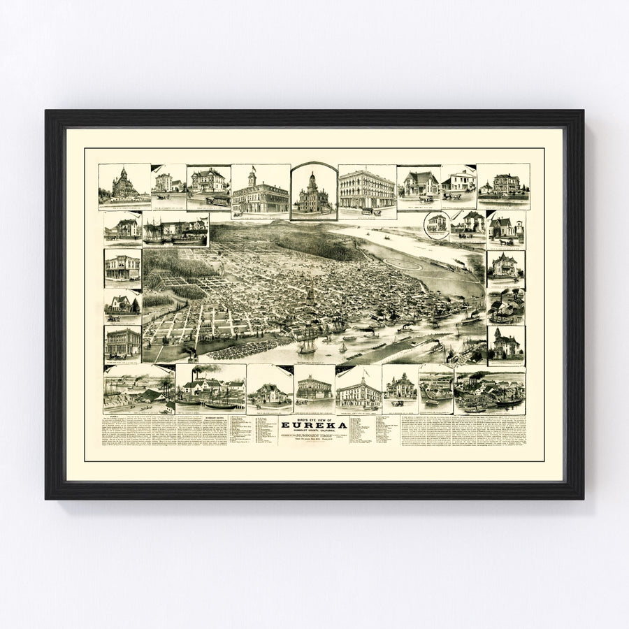 Eureka Vintage Map 1889