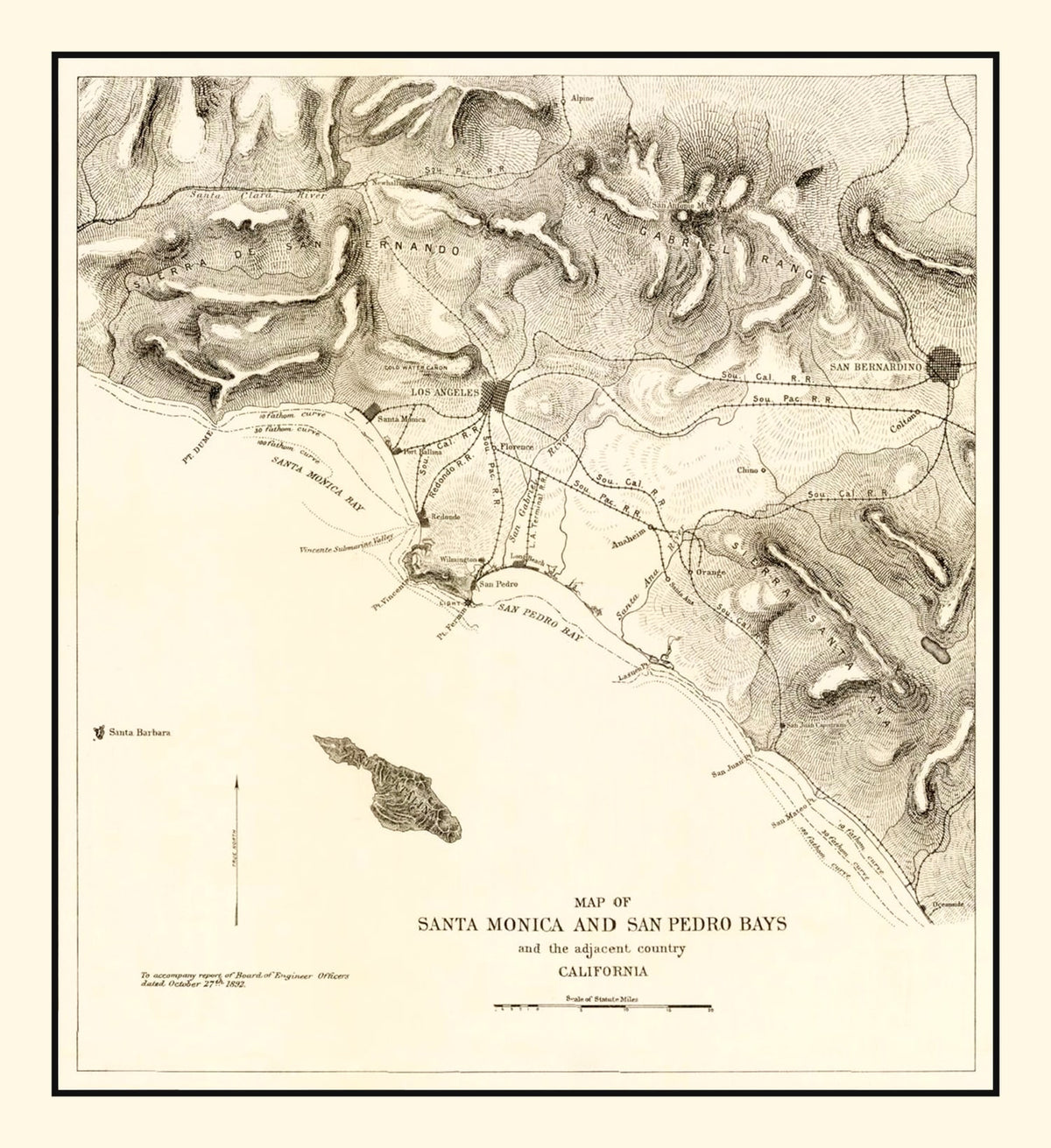 Preview of Vintage Map of Santa Monica, California 1892