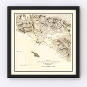 Santa Monica Vintage Map 1892
