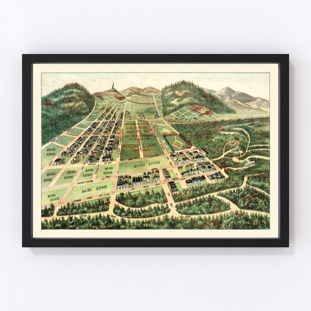 Haight Ashbury Vintage Map 1893