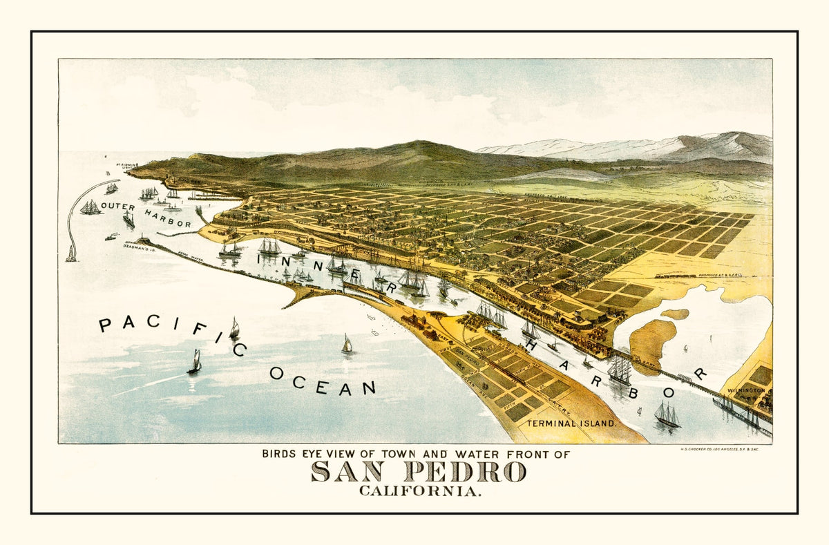 Preview of Vintage Map of San Pedro, California 1897