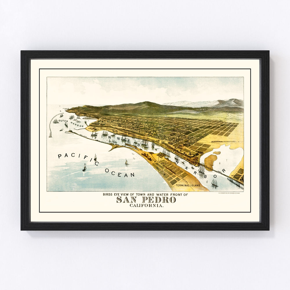 San Pedro Vintage Map 1897
