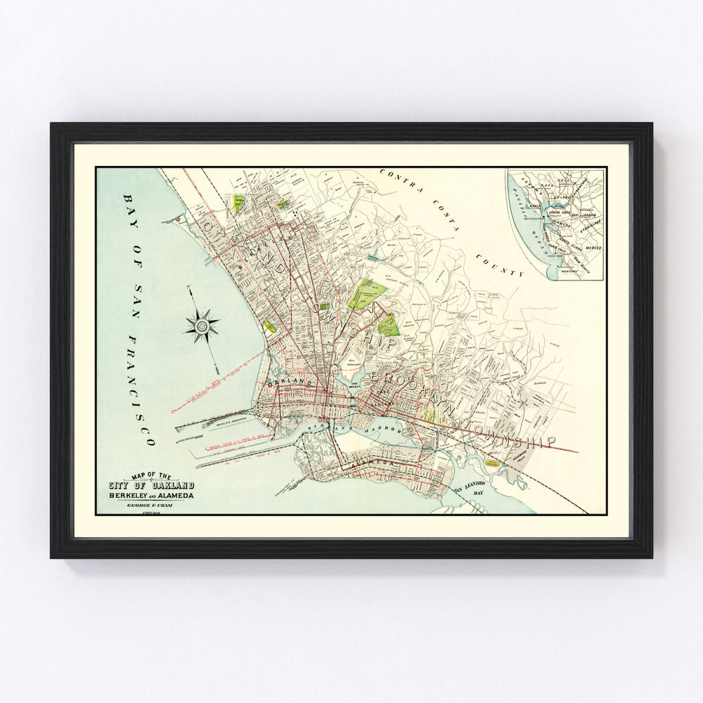 Berkeley Vintage Map 1899
