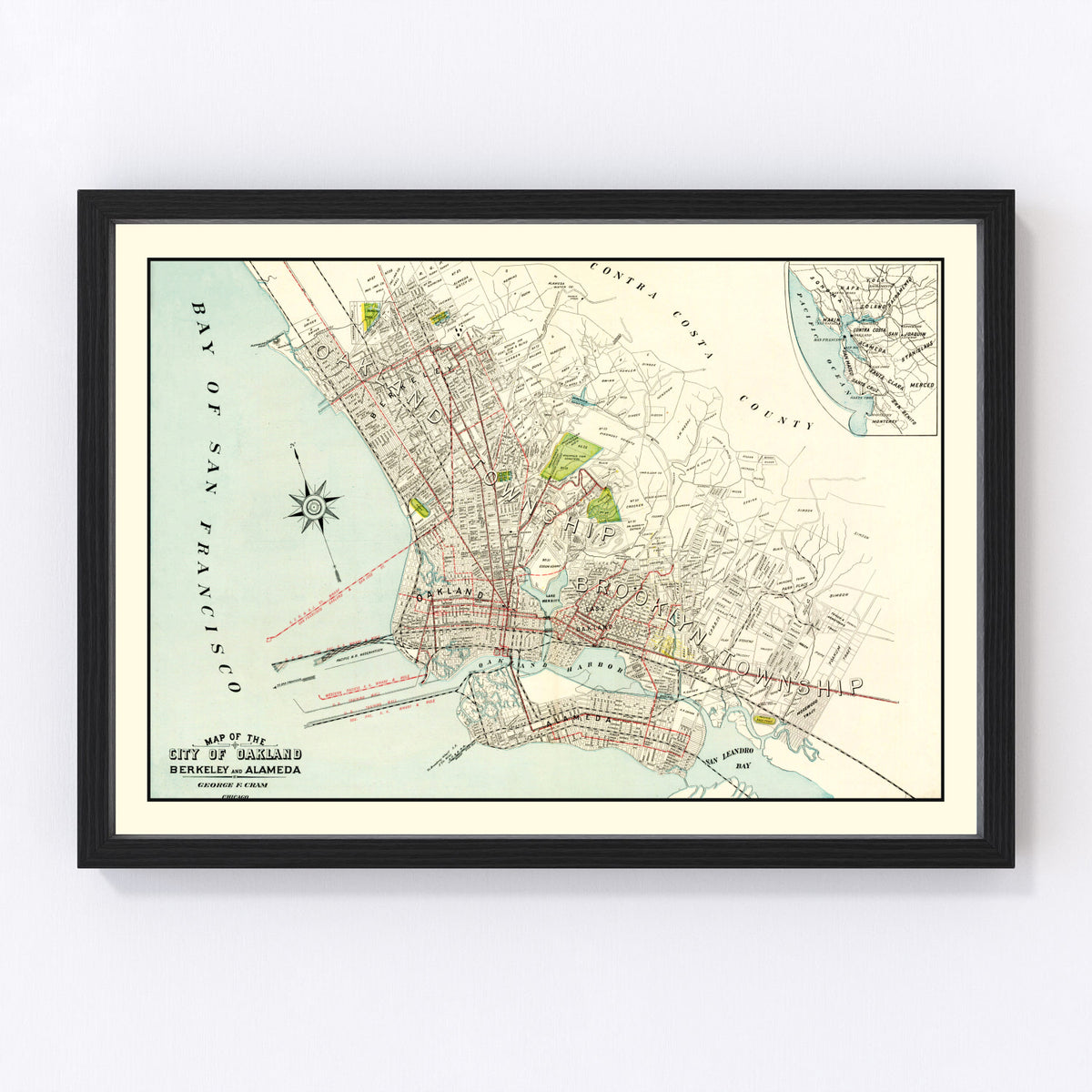 Berkeley Vintage Map 1899