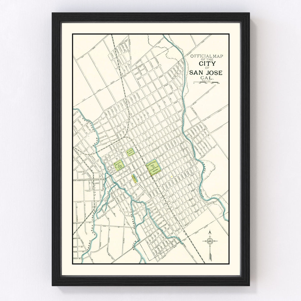 San Jose Vintage Map 1899