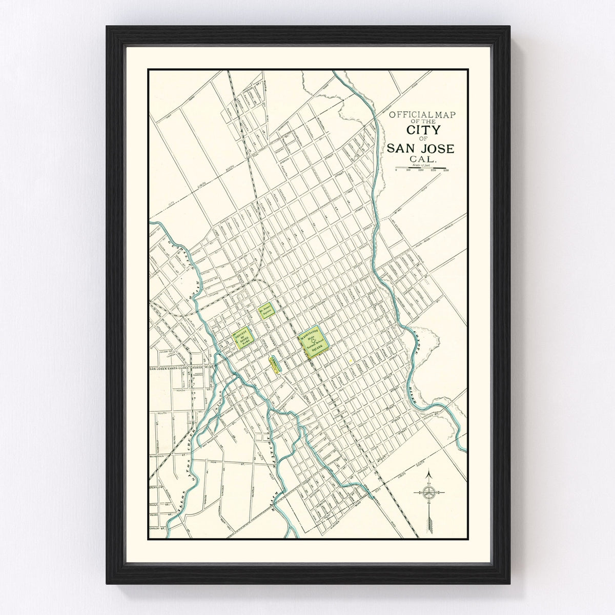 San Jose Vintage Map 1899