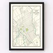 San Jose Vintage Map 1899