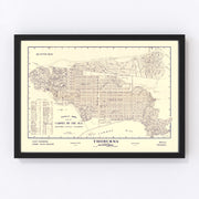Carmel-By-The-Sea Vintage Map 1920
