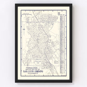 San Luis Obispo Vintage Map 1920