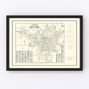 San Jose Vintage Map 1920
