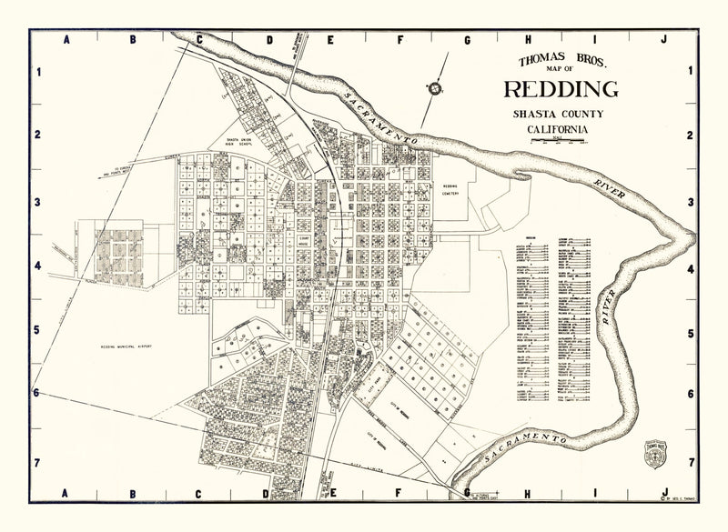 Size comparison using Vintage Map of Redding, California 1920