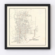 Pasadena Vintage Map 1922