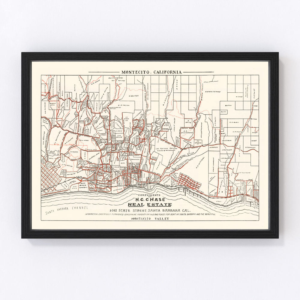 Montecito Vintage Map 1924