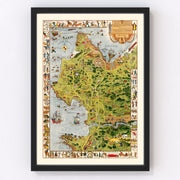 Monterey Peninsula Vintage Map 1926