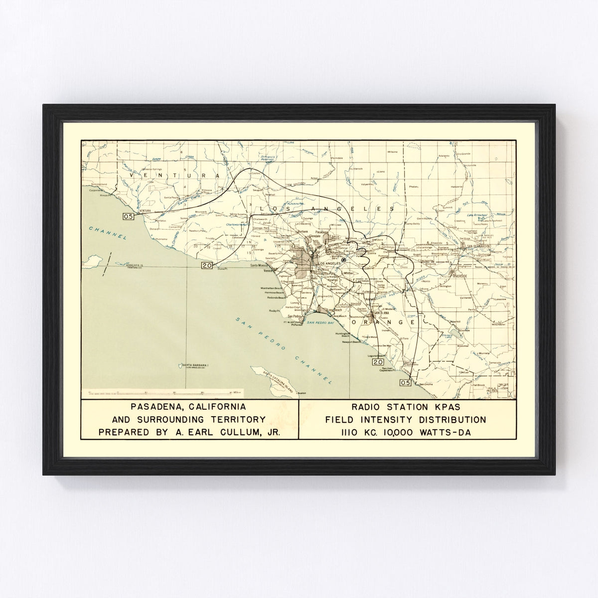 Pasadena Vintage Map 1935