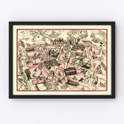 Hollywood Vintage Map 1937