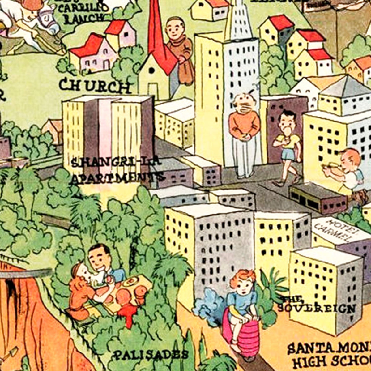 Vintage Santa Monica California Maps