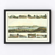 New Haven Vintage Map 1862