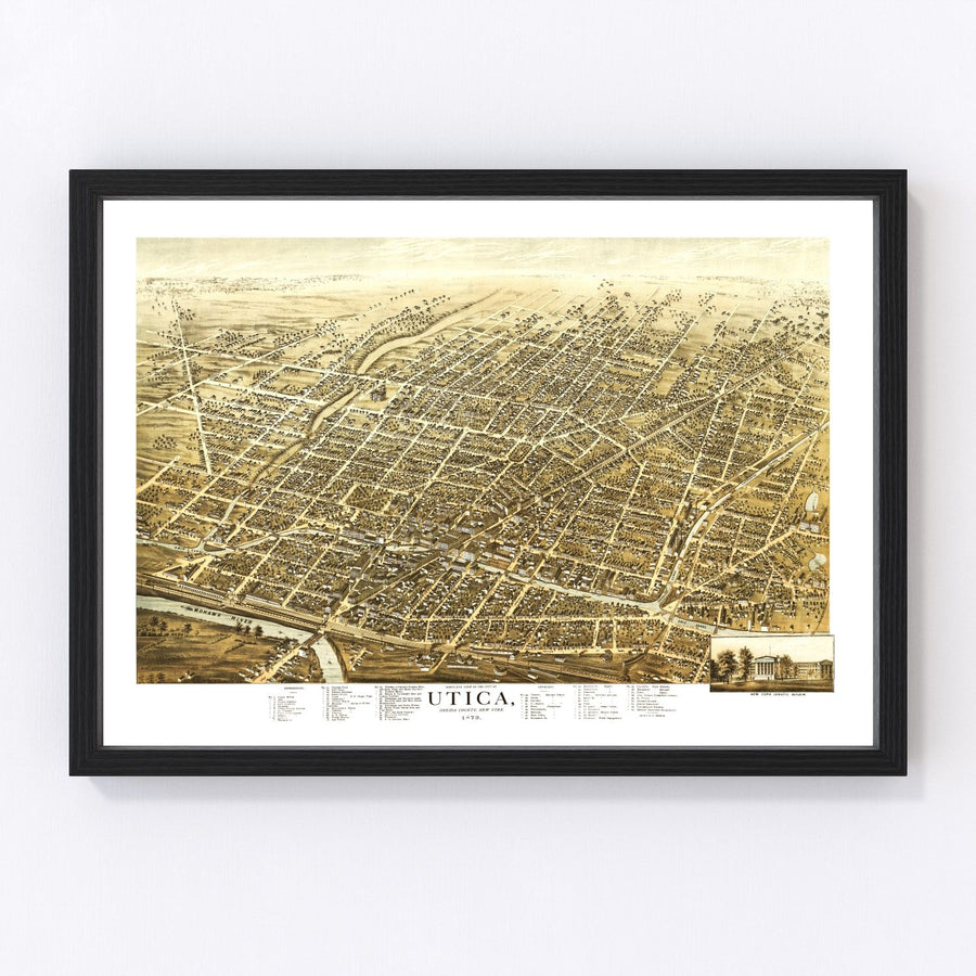 Utica Vintage Map 1873