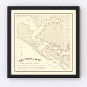 Panama City Vintage Map 1887