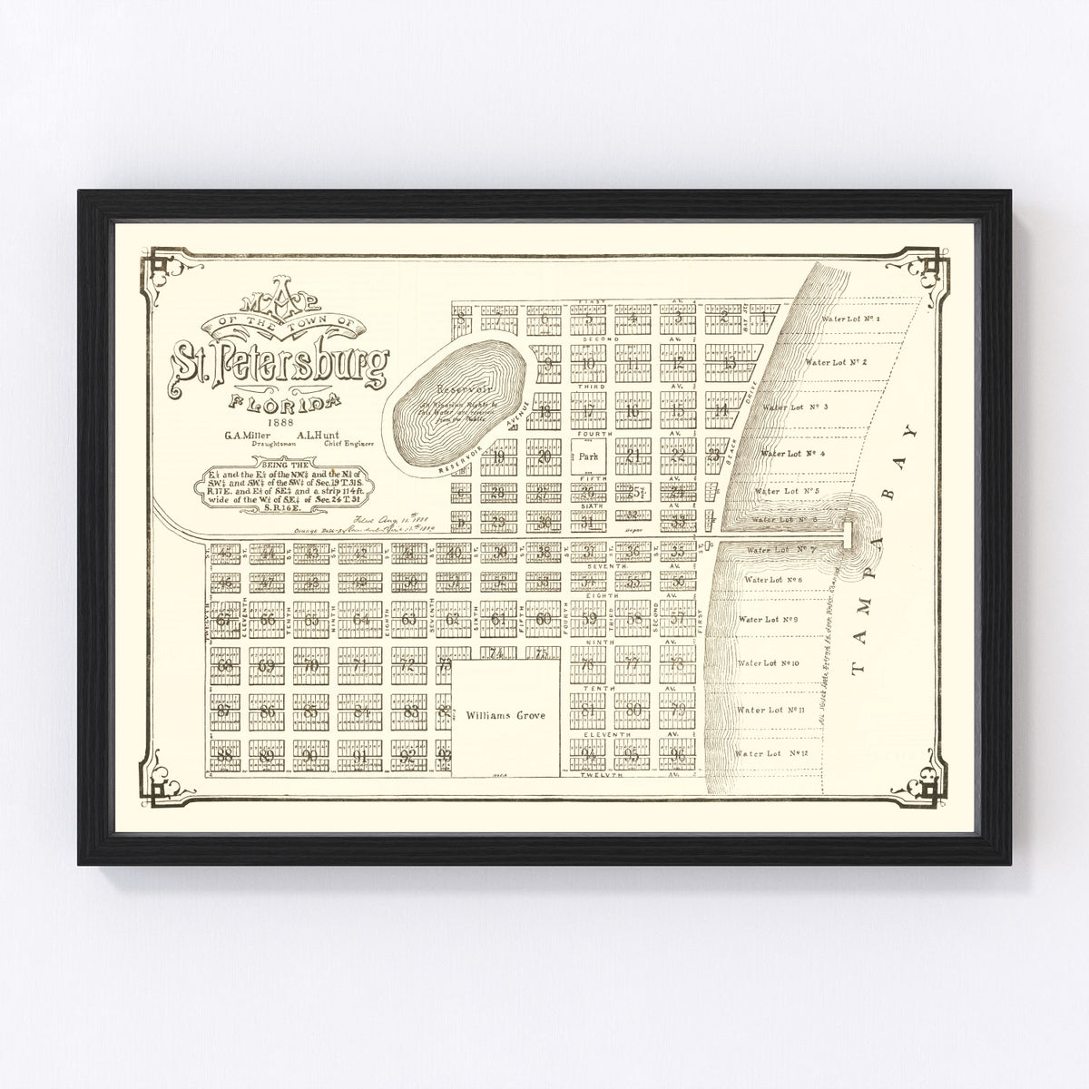 St. Petersburg Vintage Map 1889