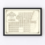 St. Petersburg Vintage Map 1889
