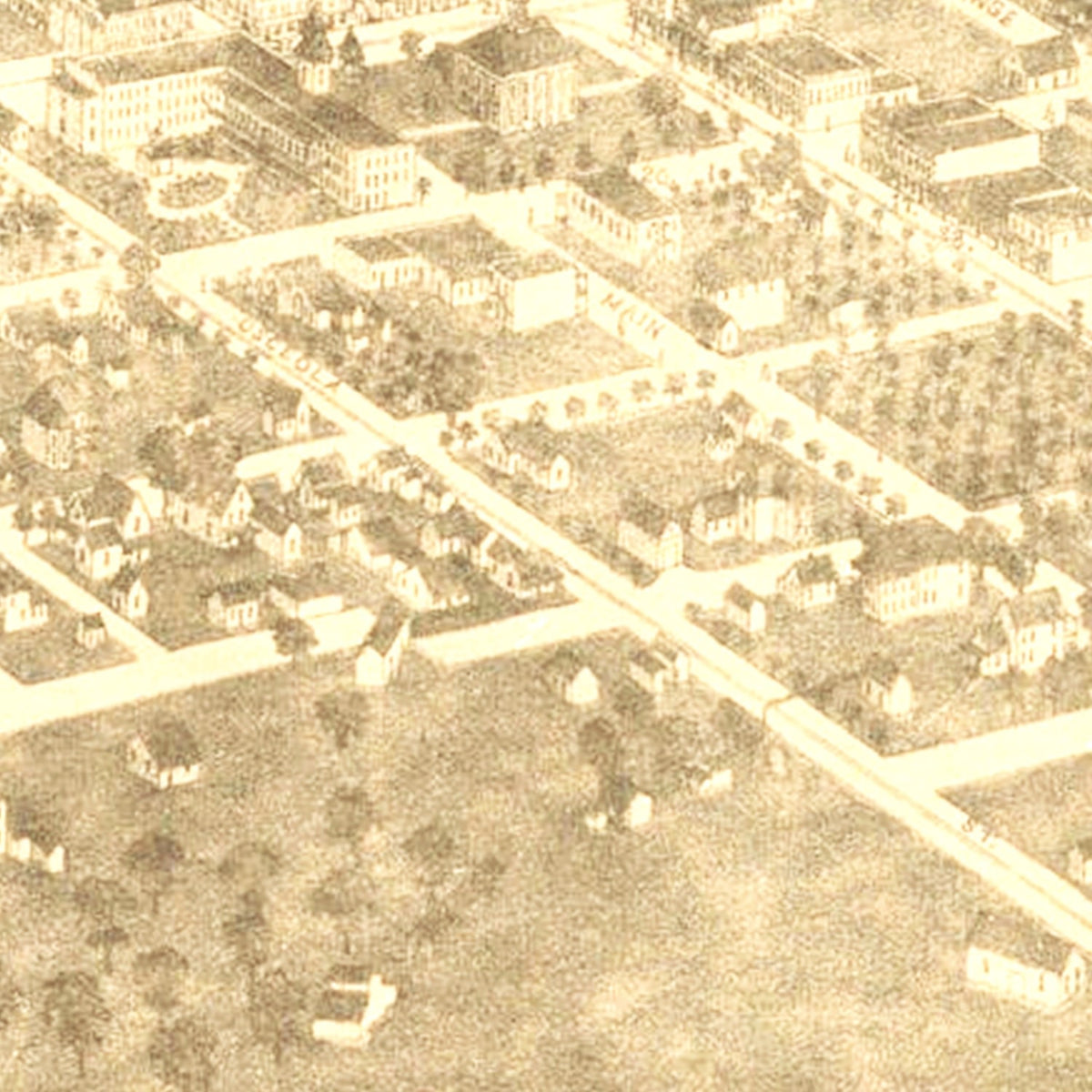 Restored historic details from the 1892 city map of Ocala, Florida