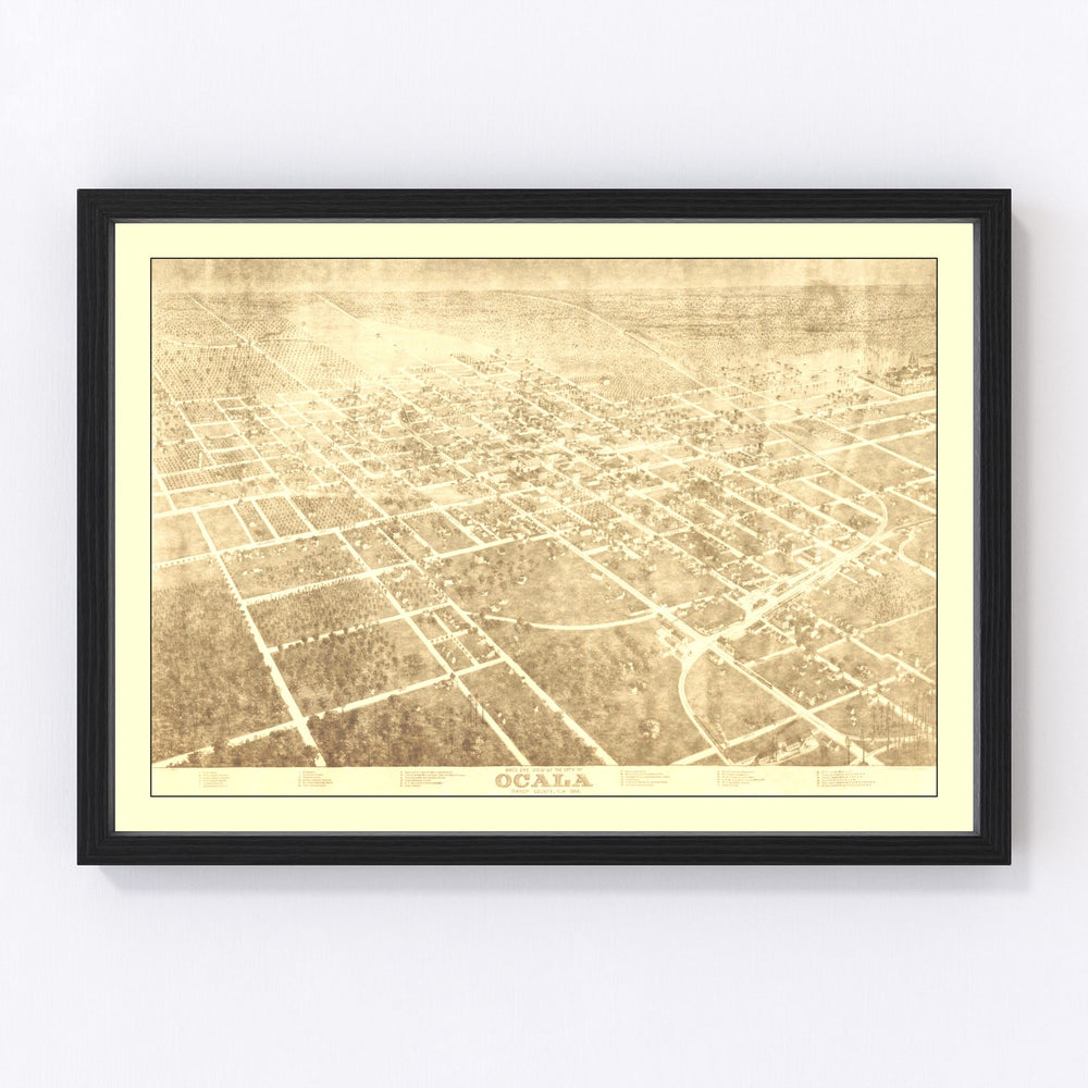 Ocala Vintage Map 1892