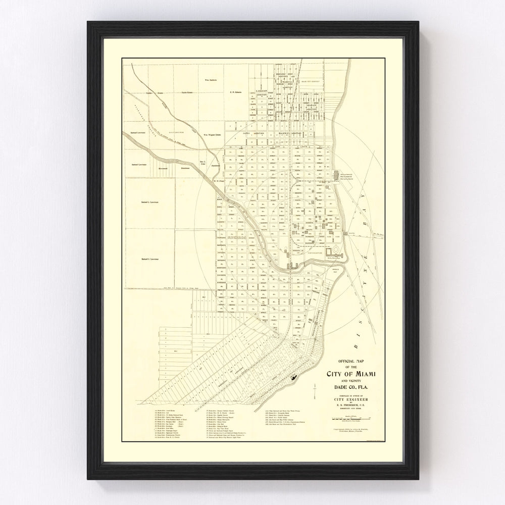 Miami Vintage Map 1905