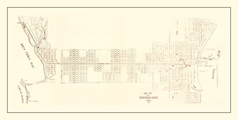 Size comparison using Vintage Map of St. Petersburg, Florida 1918