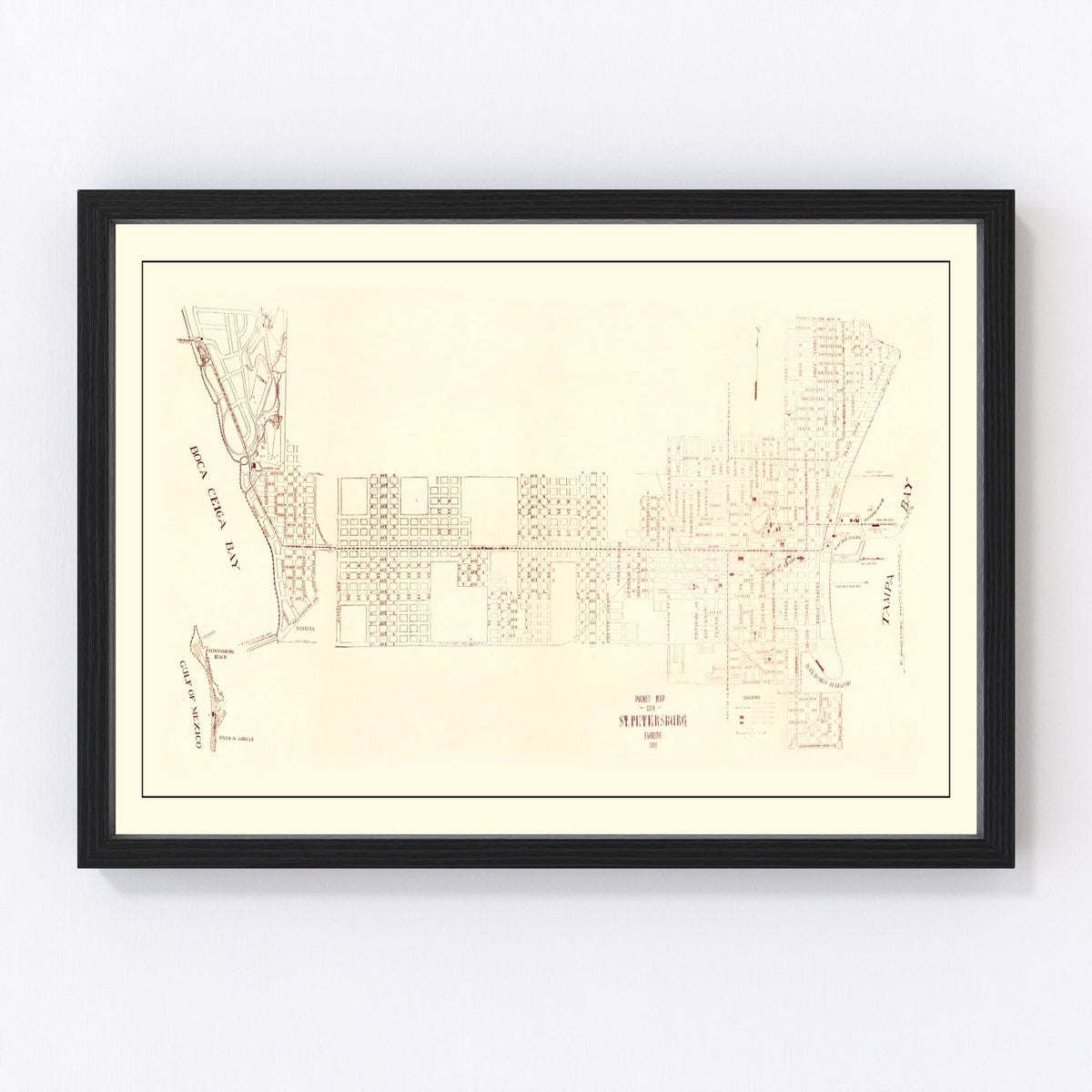St. Petersburg Vintage Map 1918