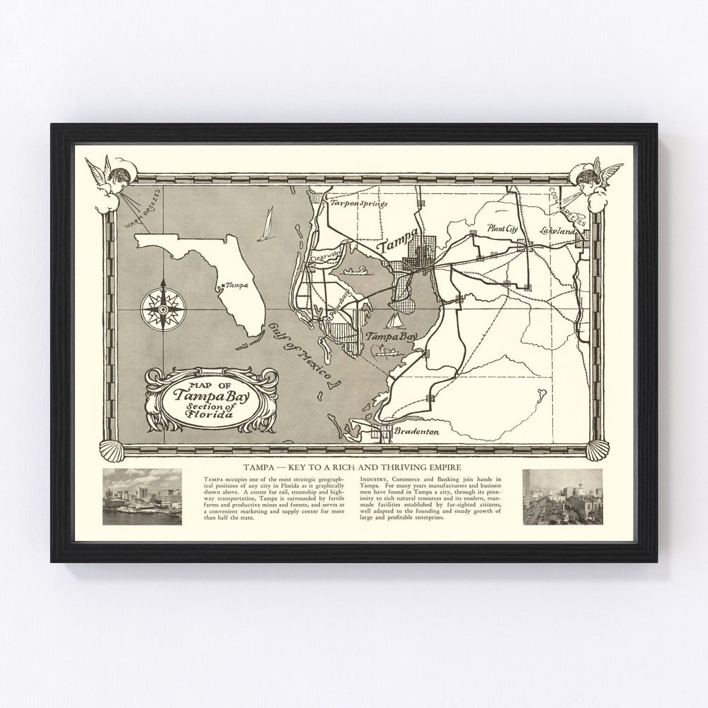 Tampa Vintage Map 1928