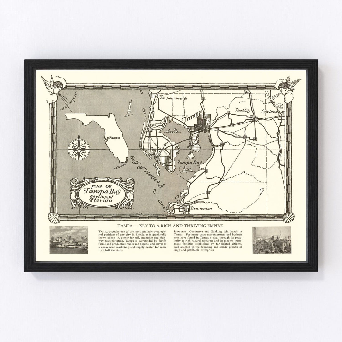 Tampa Vintage Map 1928