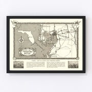 Tampa Vintage Map 1928