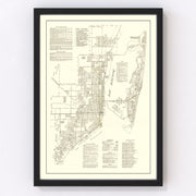 Miami Vintage Map 1929