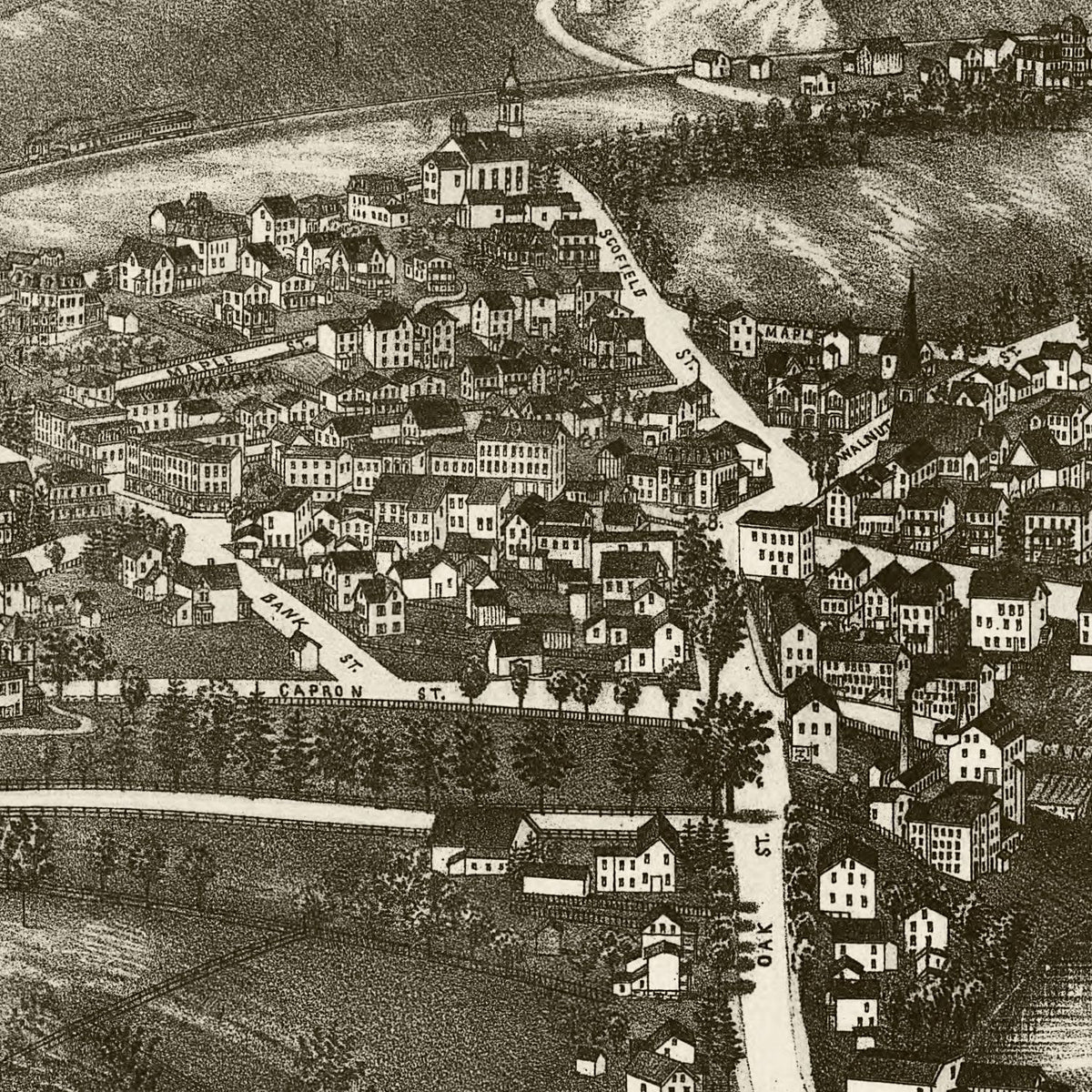 Restored historic details from the 1887 city map of Walden, New York
