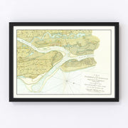 St Augustin Harbor Vintage Map 1780