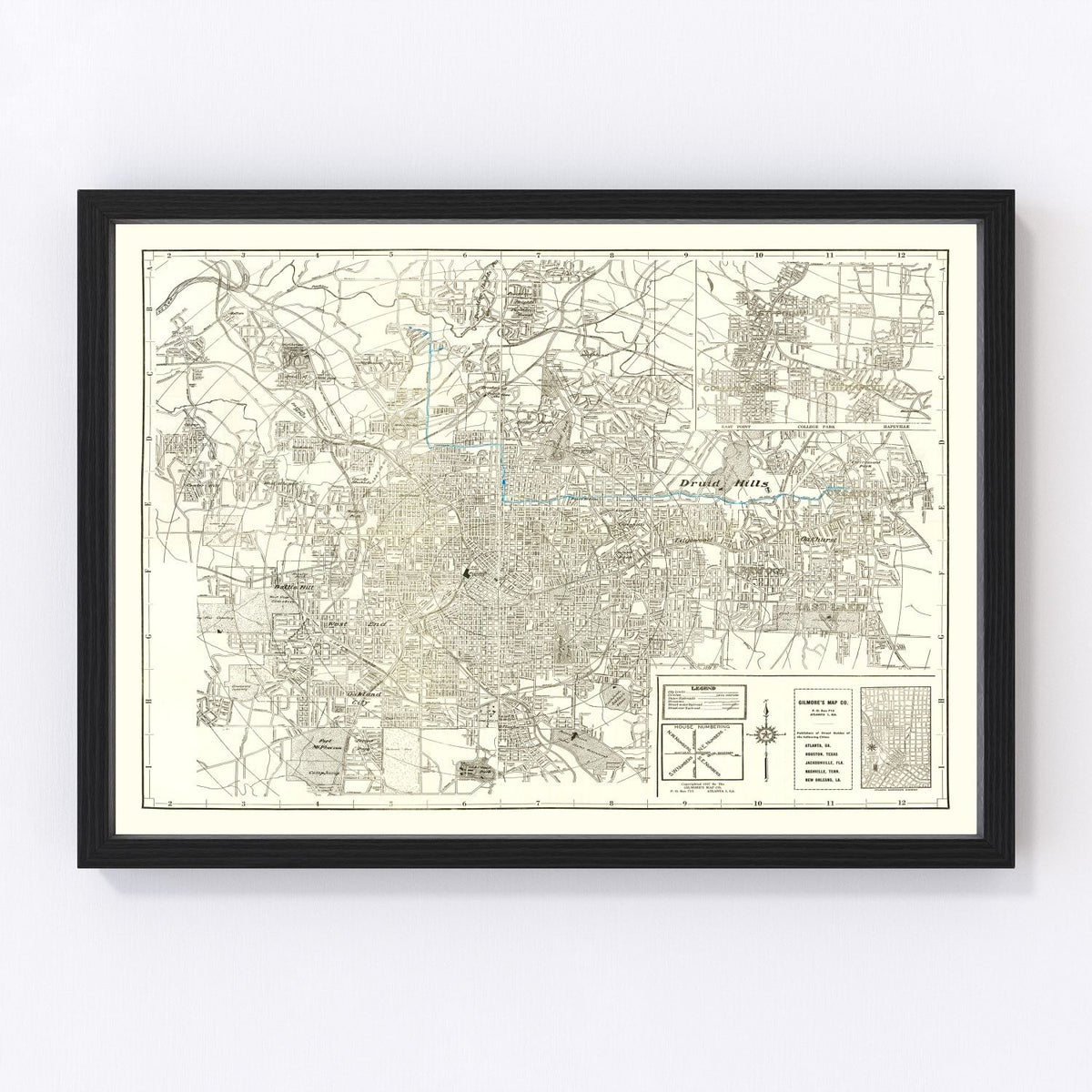 Atlanta Vintage Map 1947