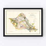 Oahu Vintage Map 1902